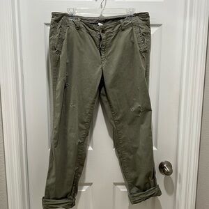 Green blue casual pants